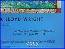 Affiche Serigraphie FRANK LLOYD WRIGHT Museum Modern Art New-York ARCHITECT 1994