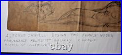 Alfonso Iannelli Worked W Frank Lloyd Wright 2 Female Nudes W Signed Loa