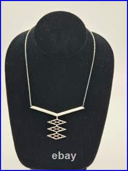 Andrea Panico FLLW Frank Lloyd Wright Sterling Silver Necklace & Earrings Set