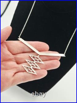 Andrea Panico FLLW Frank Lloyd Wright Sterling Silver Necklace & Earrings Set