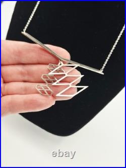 Andrea Panico FLLW Frank Lloyd Wright Sterling Silver Necklace & Earrings Set