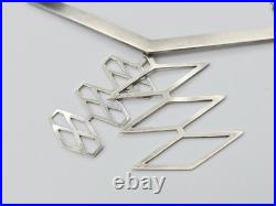 Andrea Panico FLLW Frank Lloyd Wright Sterling Silver Necklace & Earrings Set