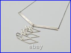 Andrea Panico FLLW Frank Lloyd Wright Sterling Silver Necklace & Earrings Set