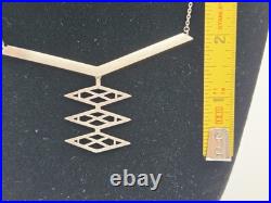 Andrea Panico FLLW Frank Lloyd Wright Sterling Silver Necklace & Earrings Set Andrea Panico FLLW Frank Lloyd Wright Sterling Silver Necklace & Earrings Set