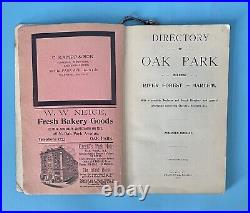 Antique 1903 Oak Park, IL Directory Frank Lloyd Wright, RW Sears, Hemingway