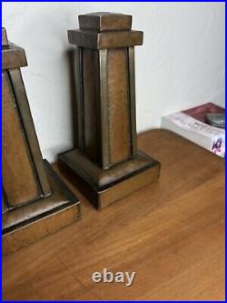 Antique Arts & Craft Mission Candle Holder Stick Frank Lloyd Wright Copper