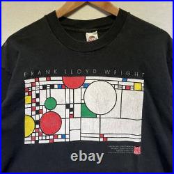 Architect Frank Lloyd Wright Printed T shirt Men's Size L 90's Vintage