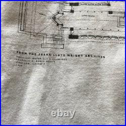 Architect Frank Lloyd Wright Robbie House Printed T shirt Men's Size L