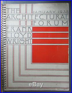 Architectural Forum - Frank Lloyd Wright Issue - Volume 68 Number 1 / 1st 1938