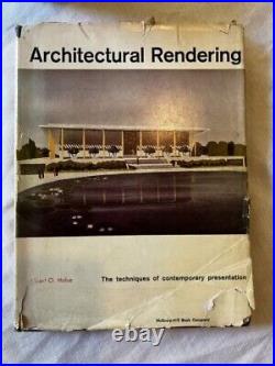 Architectural Rendering Albert O. Halse Original Copy Signed