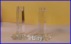 Art Deco Tiffany & Co. Frank Lloyd Wright 1986 Crystal 6 Candlestick Holders
