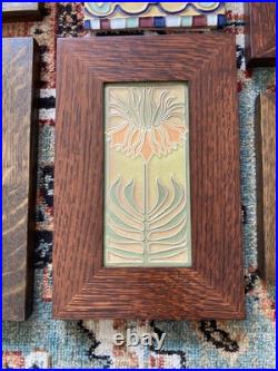 Arts And Crafts Framed Tiles Motawi Handpainted Handmade Frank Lloyd Wright Lot