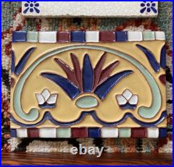Arts And Crafts Framed Tiles Motawi Handpainted Handmade Frank Lloyd Wright Lot