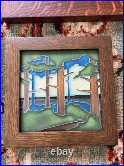 Arts And Crafts Framed Tiles Motawi Handpainted Handmade Frank Lloyd Wright Lot
