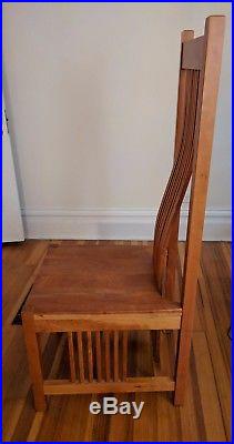 Arts & Crafts Frank Lloyd Wright Solid Cherry Prairie Style Side or Dining Chair