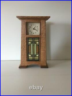 Arts & Crafts Mantel Clock, Motawi Tile, Frank Lloyd Wright, Craftsman Clock