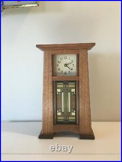 Arts & Crafts Mantel Clock, Motawi Tile, Frank Lloyd Wright, Craftsman Clock