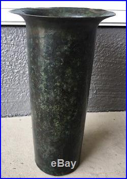 Arts and Crafts Green Cobre hammered copper vase Frank Lloyd Wright J. C. L. R