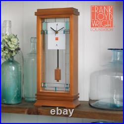 B1839 Willits Frank Lloyd Wright Mantel Clock, 14, Walnut Finish
