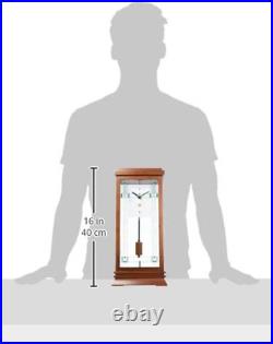 B1839 Willits Frank Lloyd Wright Mantel Clock, 14, Walnut Finish