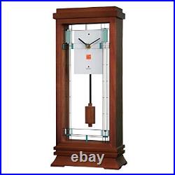 B1839 Willits Frank Lloyd Wright Mantel Clock, 14, Walnut Finish