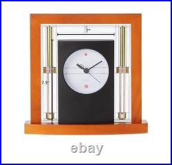 B7756 Willits Frank Lloyd Wright Table Clock Light Cherry Finish