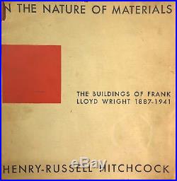 BOOK SIGNED BY FRANK LLOYD WRIGHT In The Nature of Materials The Buildings of