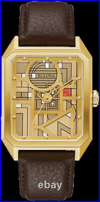 BRAND NEW Bulova Men's Frank Lloyd Wright 80th Anniversary Brown Watch 97A157