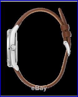 BRAND NEW Bulova Men's Frank Lloyd Wright Silver Dial Brown Watch 96C138