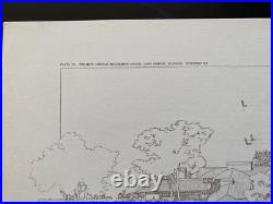 BUILDING PLANS & DESIGNS OF FRANK LLOYD WRIGHT WASMUTH PLATE 72 McCORMICK HOUSE