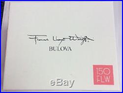 BULOVA Frank Lloyd Wright Limited Ed. 150th Anniversary Numbered WATCH 96A197