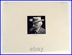 Barry Moser Frank Lloyd Wright. Wood engraving on card, SIGNED by Moser