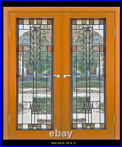 Beautiful Interior doors Frank Lloyd wright style glass. WoW