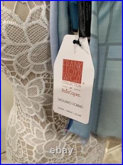 Blue Frank Lloyd Wright Scarf Long Large Size 75x29in Silk Mix