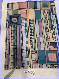Blue Frank Lloyd Wright Scarf Long Large Size 75x29in Silk Mix