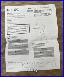 Brizo 63022LF-GLLHP Frank Lloyd Wright Pull-Down Kitchen Faucet READ