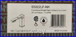 Brizo 65022LF-NK Frank Lloyd Wright 1.2 GPM Single Hole Bathroom Faucet