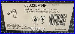 Brizo 65022lf-nk Frank Lloyd Wright Luxe Nickel Single Handle Bathroom Faucet