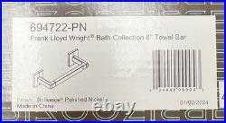 Brizo 694722-PN Frank Lloyd Wright Bath Collection 8 Towel Bar, Polished Nickel