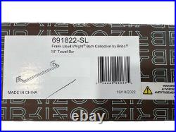 Brizo Frank Lloyd Wright 18 in Polished Silver Modern Metal Towel Bar 691822-SL