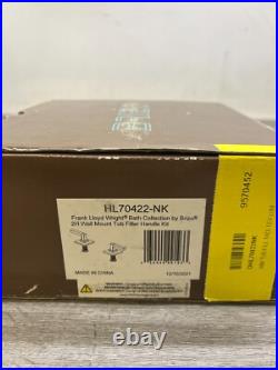 Brizo Frank Lloyd Wright HL70422-NK Luxe Nickel Wall Mount Tub Faucet Handle Kit