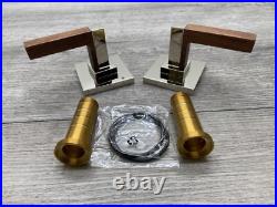 Brizo Frank Lloyd Wright HL70422-PNTK Tub Filler Handle Kit Polished Nickel/Teak