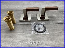 Brizo Frank Lloyd Wright HL70422-PNTK Tub Filler Handle Kit Polished Nickel/Teak