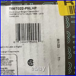 Brizo Frank Lloyd Wright T66T022-PNLHP Pol. Nickel Thermostatic Shower Faucet
