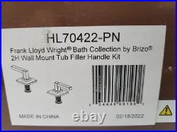 Brizo tub filler handle lever kit polished nickel frank lloyd wright