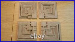Brutalist Frank Lloyd Wright concrete tile from Ennis house set of 4