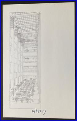 Building Plans & Designs Of Frank Lloyd Wright Wasmuth Plate 41 Larkin Building
