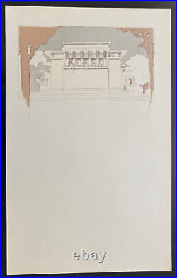 Building Plans & Designs Of Frank Lloyd Wright Wasmuth Plate 62 Unity Temple
