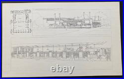 Building Plans & Designs Of Frank Lloyd Wright Wasmuth Plate 78 Larkin Pavillion