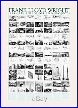 Buildings And Projects Framed Art Poster Print by Frank Lloyd Wright, 31.5x43.5